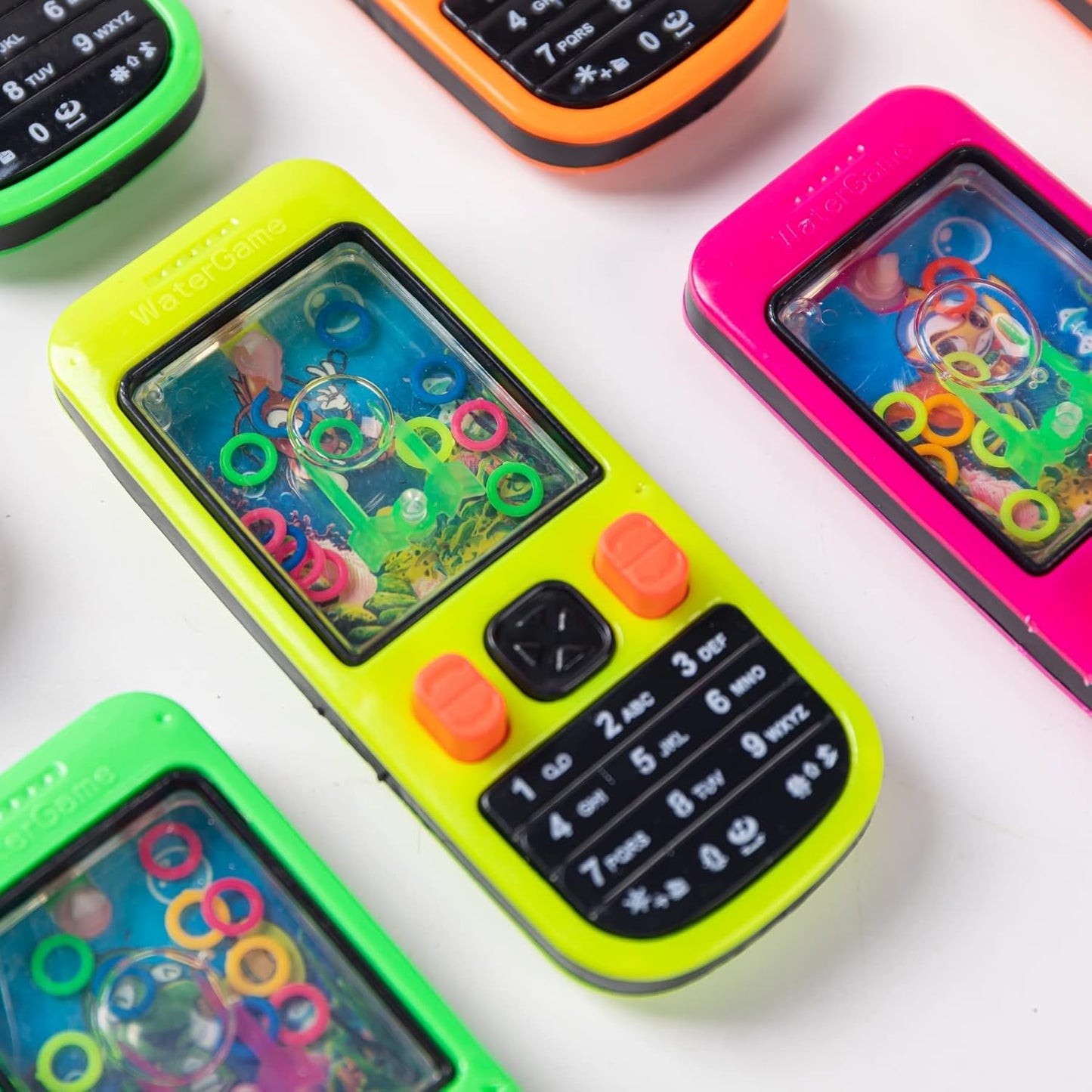 68 Pcs Handheld Water Ring Games-Prize Treasure Box Toys,Birthday Return Gifts Party Favors,Christmas Stocking Goodie Bag Stuffers,Pinata Stuffers for Kids Classroom Students Bulk