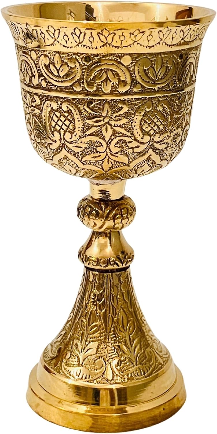 ALADEAN Vintage Chalice Goblet | 1x Royal Wine Cups of King Arthur - Renaissance Medieval Goblet Gifts, Wedding Anniversary Ceremonial Drinkware Pack of 1pc (King Chalice)