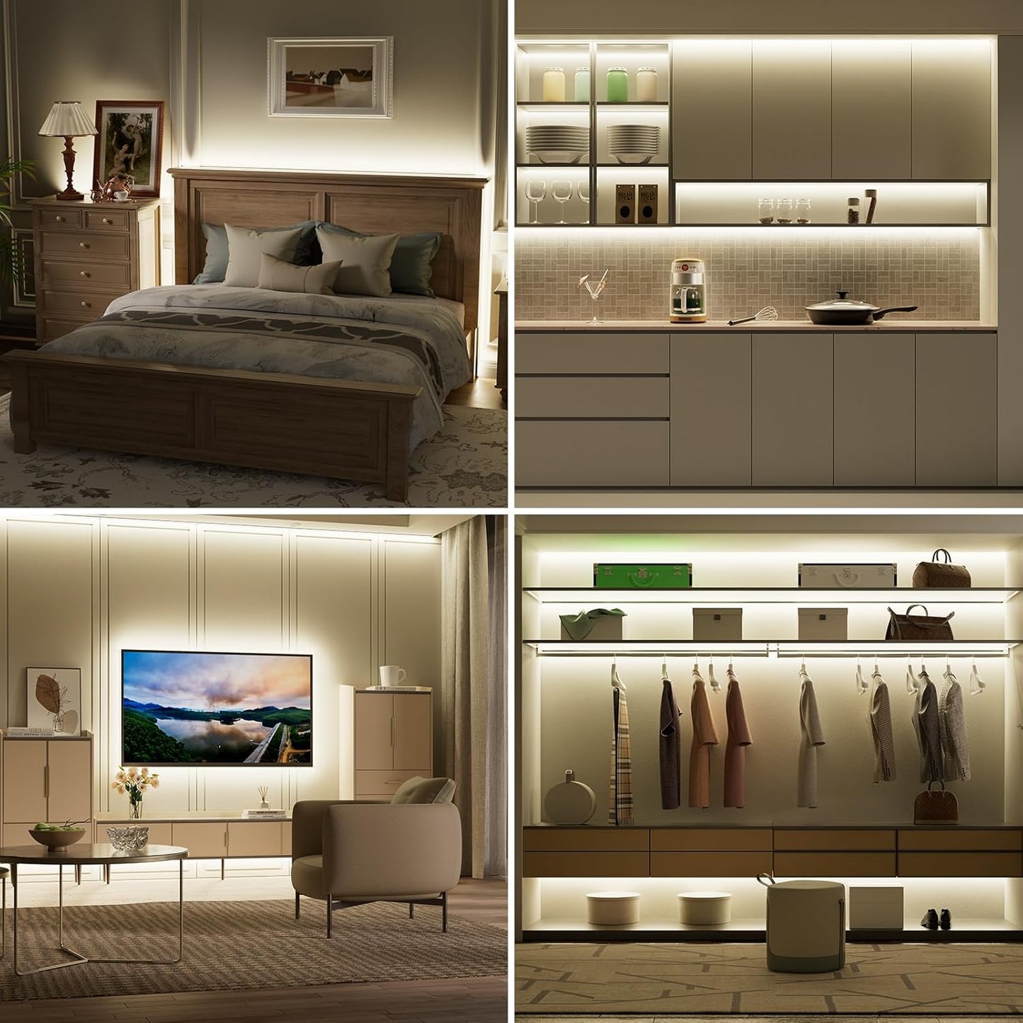 PAUTIX COB LED Strip Light 32.8ft/10m 4800LEDs Nature White 4000K,CRI93+ Super Bright High Lumen,Dimmable 24V Flexible LED Tape Light,Work with Alexa/Google Assistant,for Home&Office DIY Lighting