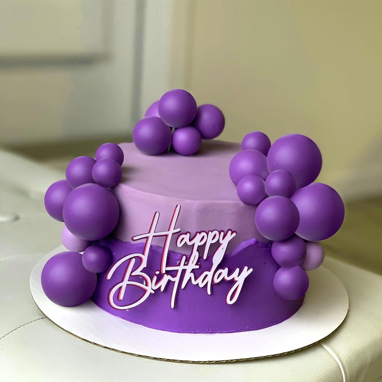 36 Pack Purple Balls Cake Topper Decorations Foam Balloons Cake Decorations Sticks Mini Balloons Cake Toppers Balls Cake Picks for Baby Shower Wedding Anniversary Birthday Party Decorations