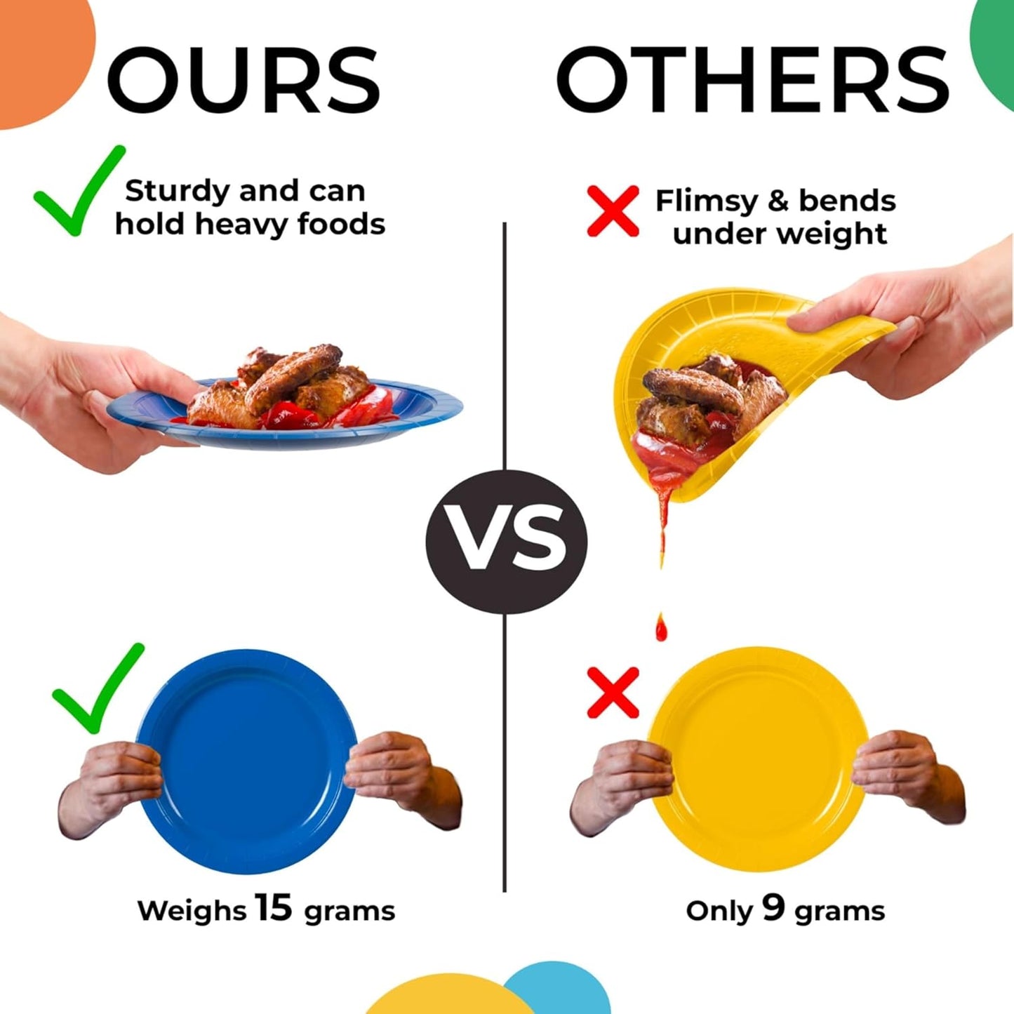 Exquisite Party Solids Emerald Green Paper Plates Disposable Heavy Duty 7 Inch Emerald Green Disposable Plates For Party 100 Pcs Heavy Duty 350 GSM, Birthday Supplies