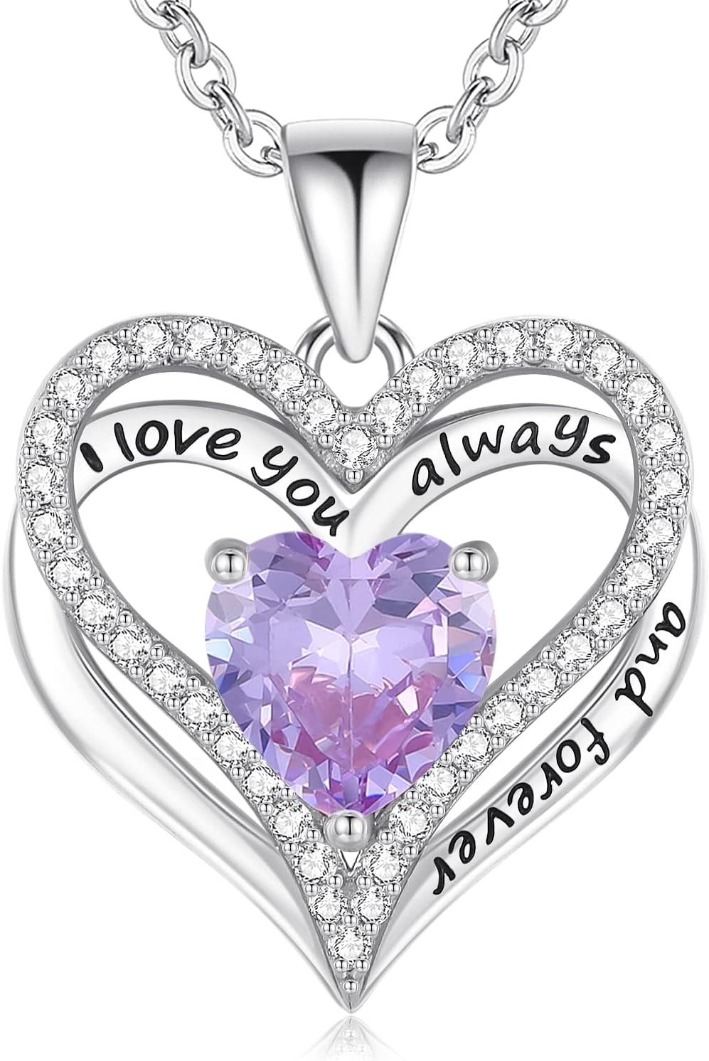 S925 Sterling Silver Necklace for Women, Wife Jewelry Rose Gold, Mom Birthday Valentines Mothers Day Gifts, Girlfriend Necklaces, Daughter Heart Jewel, Anniversary for Her