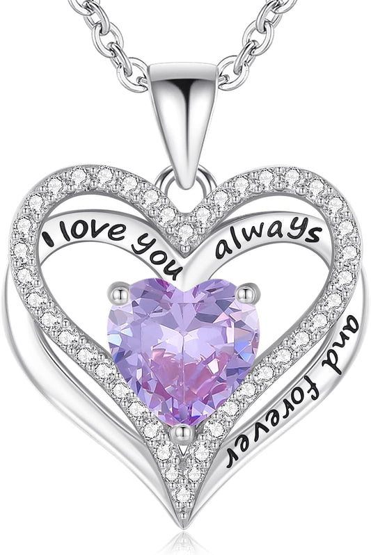 S925 Sterling Silver Necklace for Women, Wife Jewelry Rose Gold, Mom Birthday Valentines Mothers Day Gifts, Girlfriend Necklaces, Daughter Heart Jewel, Anniversary for Her