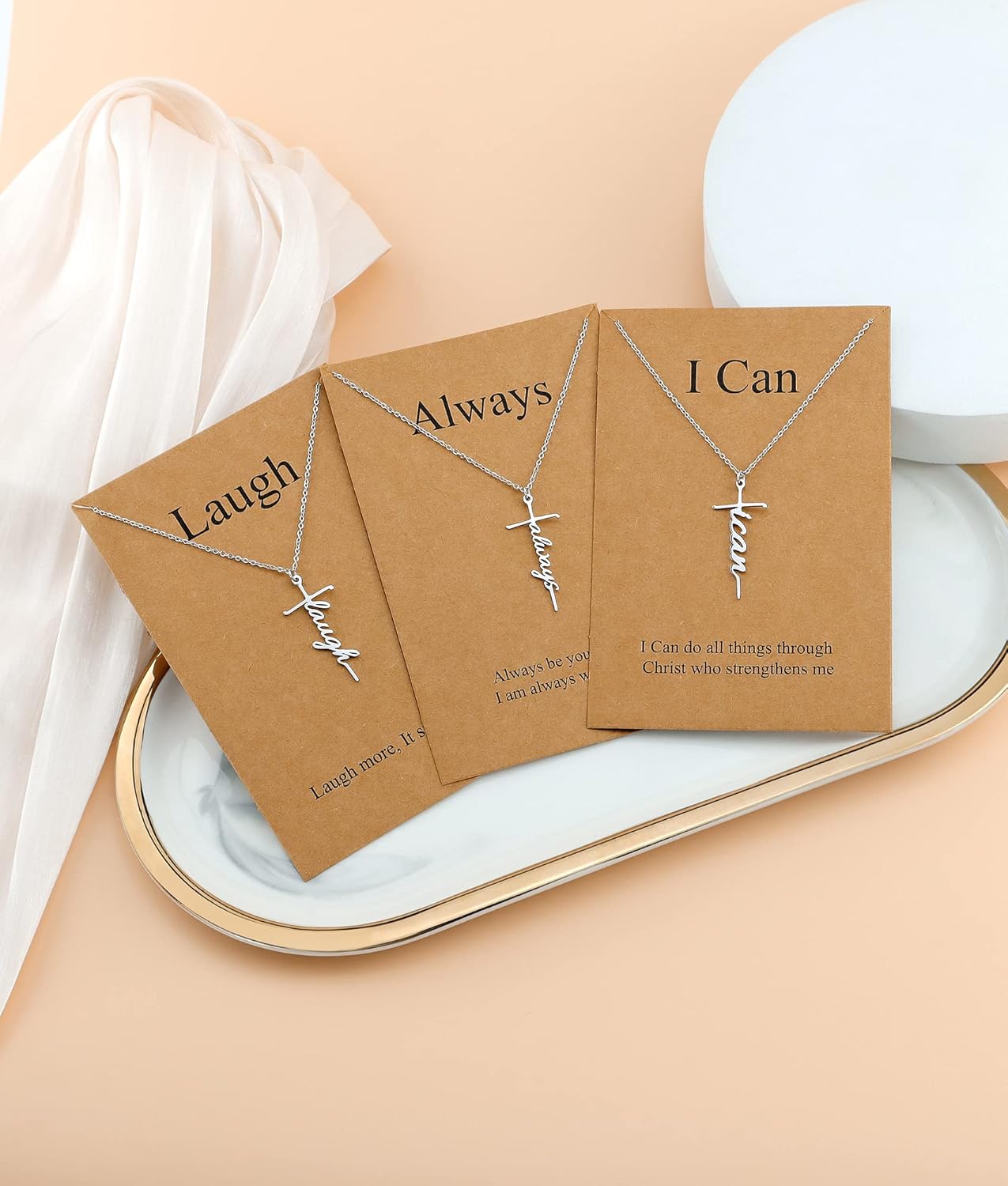 Lcherry Faith Cross Pendant Necklace for Women Religious Christian Jewelry Mother's Day Gifts for Women