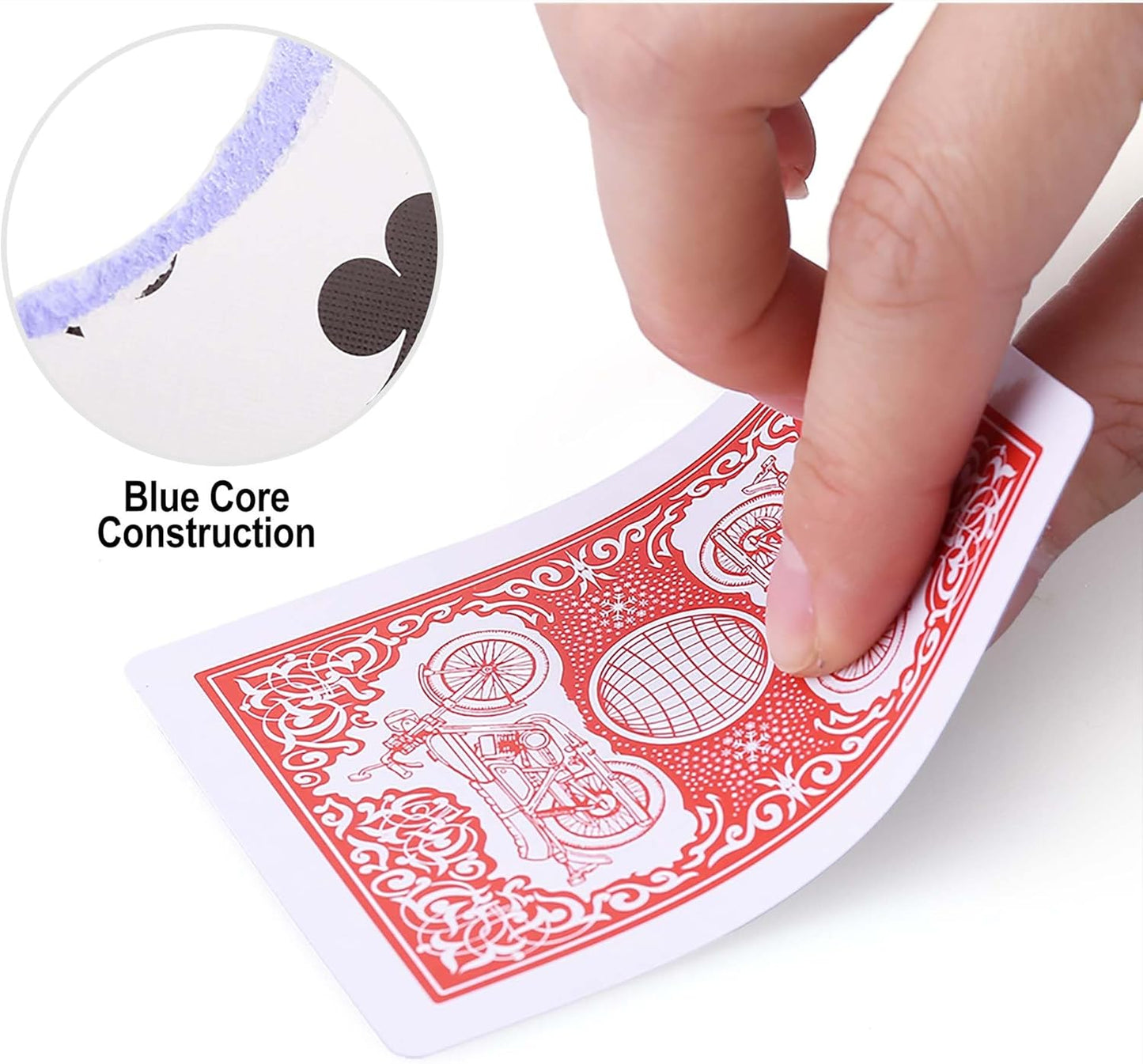 LotFancy Playing Cards, 24 Decks of Cards Bulk, Poker Size Standard Index, 12 Blue and 12 Red, for Blackjack, Euchre, Canasta Card Game, Casino Grade Poker Cards