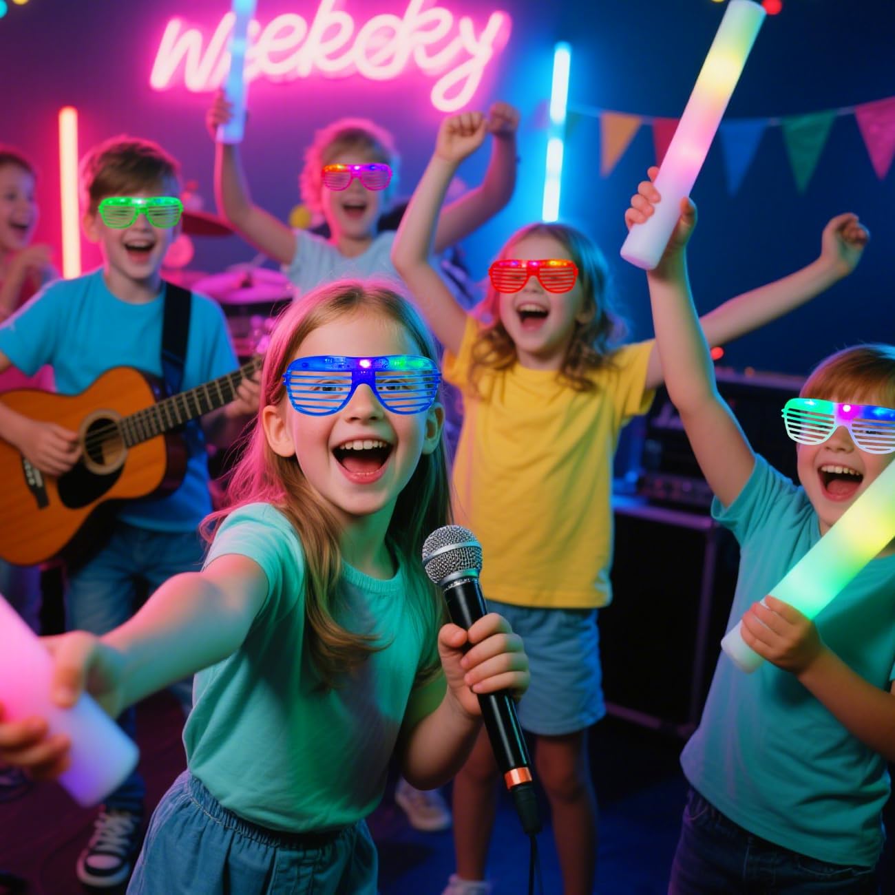 35 Pack LED Glasses Glow in The Dark Party Supplies,Multi-color & shapes Light up Glasses for Kids Adult Birthday Neon Party Favors Wedding Thanksgivings Xmas New Years