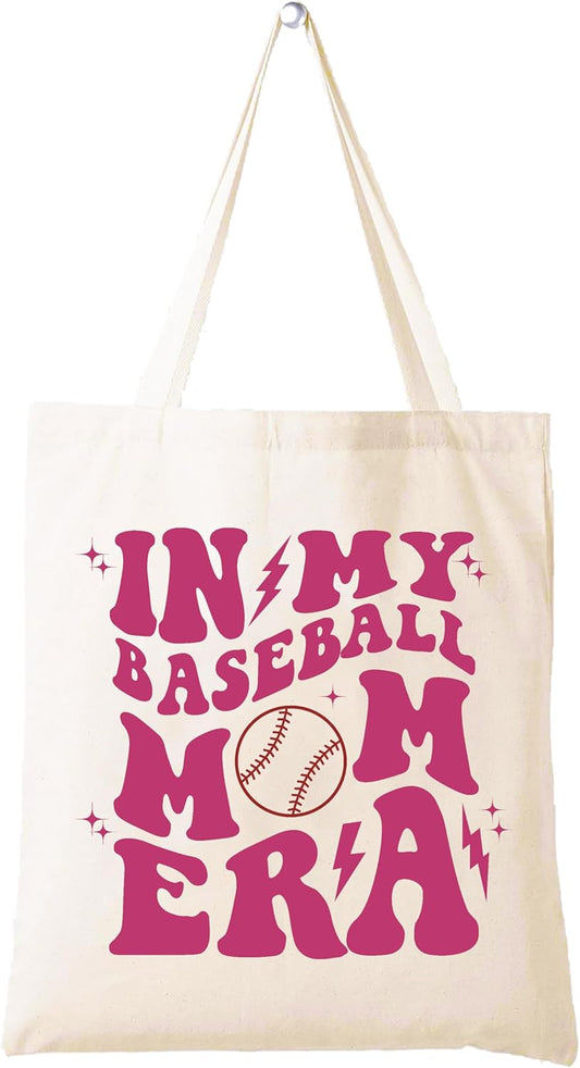 LIBIHUA Baseball Mom Gift - My Baseball Mom Era Shoulder Bag Tote for Game Day, Mother's Day, Birthday & Christmas