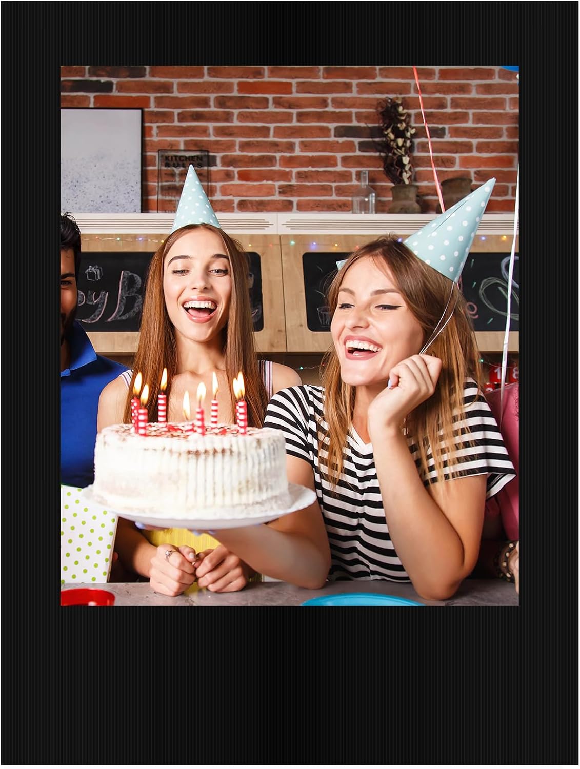 32 x 24 Inch Photo Booth Selfie Frame Prop Booth for Birthday Event Parties Large Blank DIY Cutout Props for Funny Decoration Christmas, Holiday Supplies