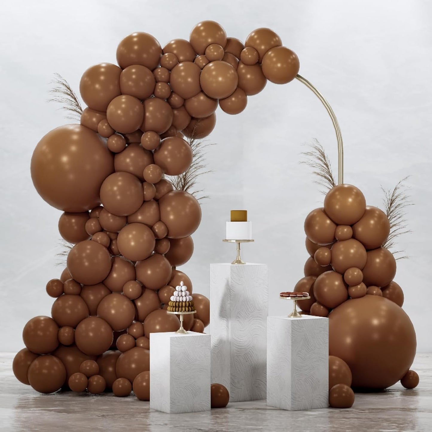 PartyWoo Brown Balloons 92 pcs Different Sizes of 18 12 10 5 Inch Boho Neutral Coffee Dark Brown Balloon Arch Kit Garland for Wedding Baby Shower Gender Reveal Birthday Party Decorations Brown-F09