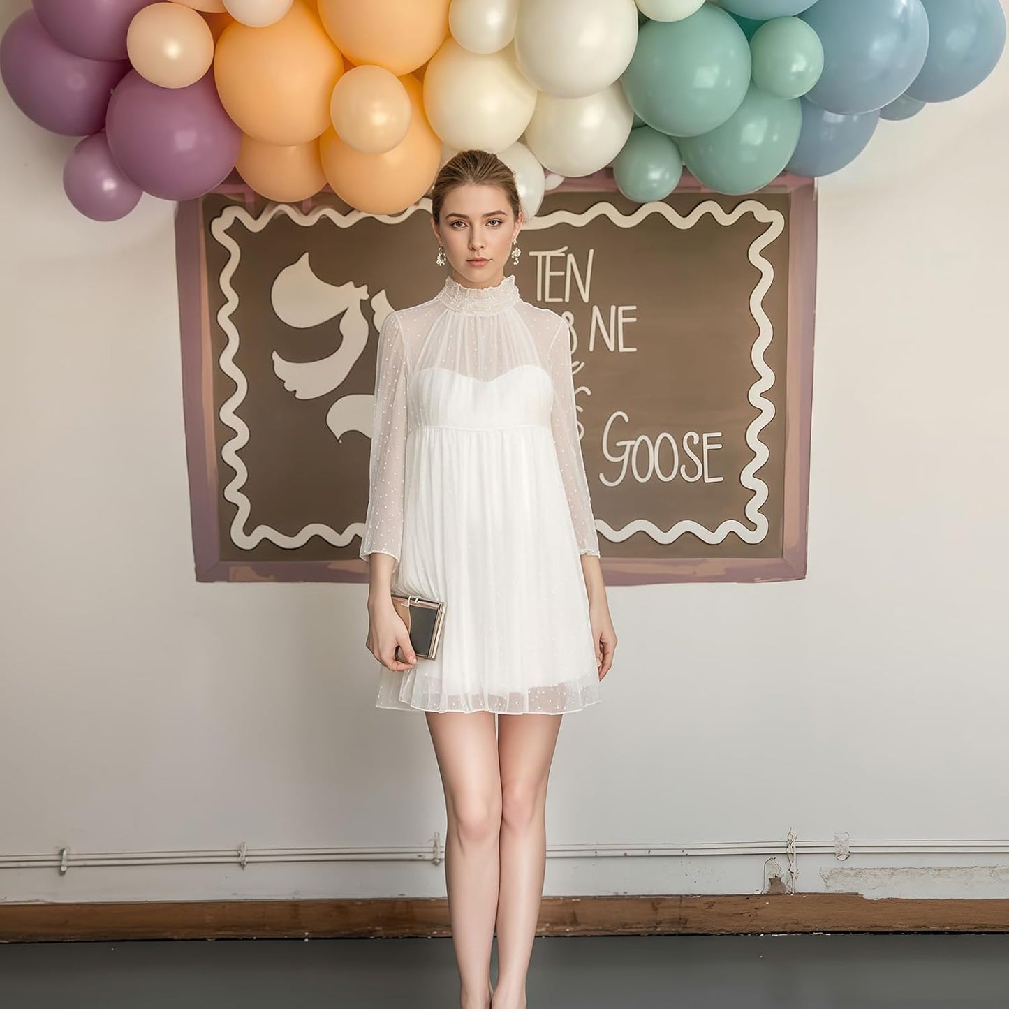 Pink Blue Green Balloons, Retro Blush Pink Sage Green Dusty Blue Ivory White Nude Latex Balloons Boho Pastel Rainbow Goose Party Balloon for Flower Fairy Baby in Bloom Shower Birthday Party Decoration