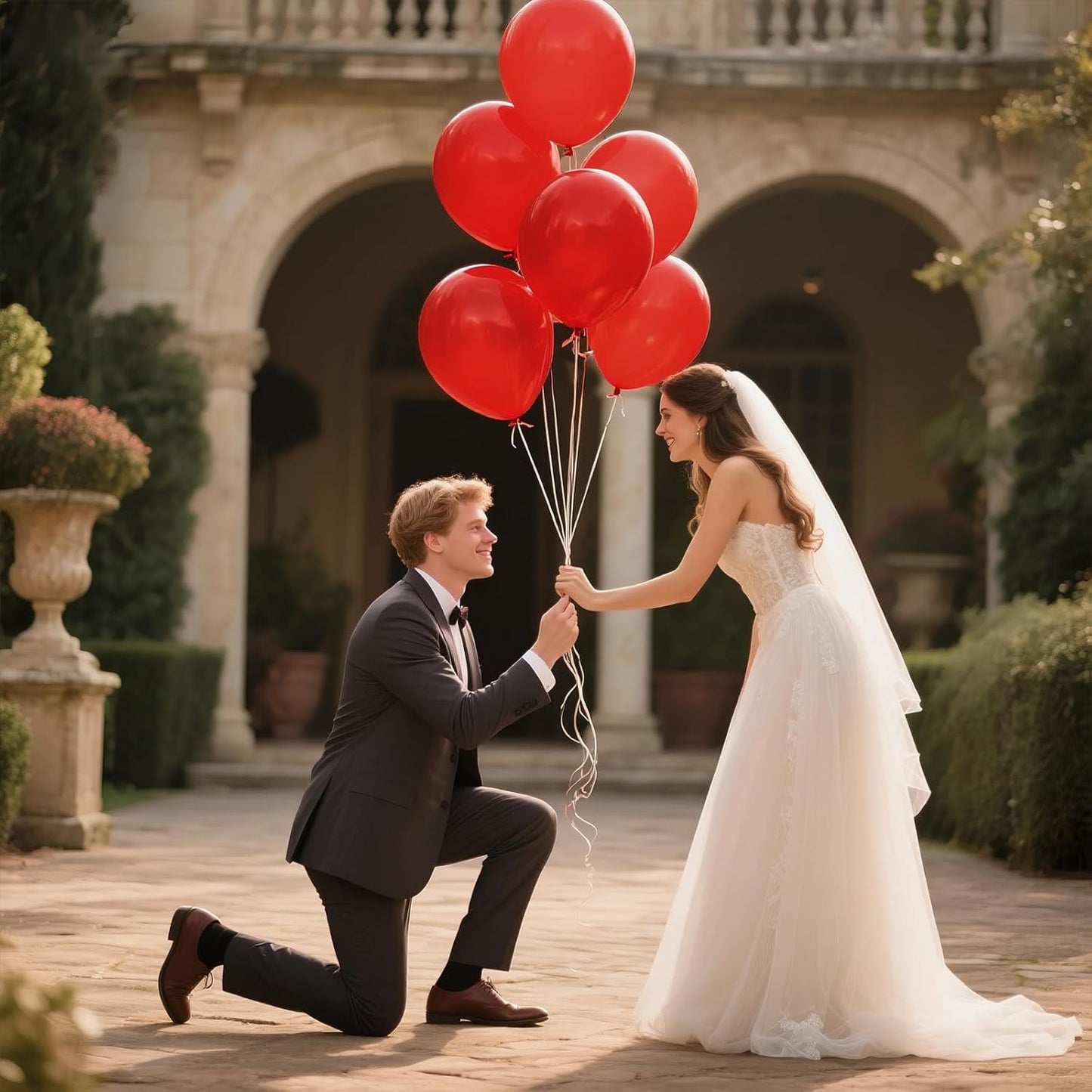 KAWKALSH Red Balloon 110pcs, 12 Inch Thickened Red Latex Helium Balloons for Graduation Wedding Independence Day Valentine's Day Memorial Day Christmas Engagement Birthday Party Decorations