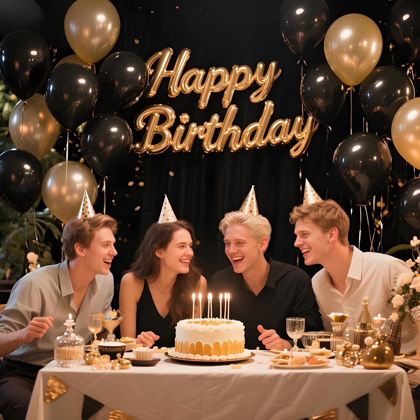 KAWKALSH Black Balloon 110pcs, 12 Inch Thickened Latex Party Balloons Helium Bright Color for Birthday Baby Shower Wedding Party Supplies Arch Garland Decoration