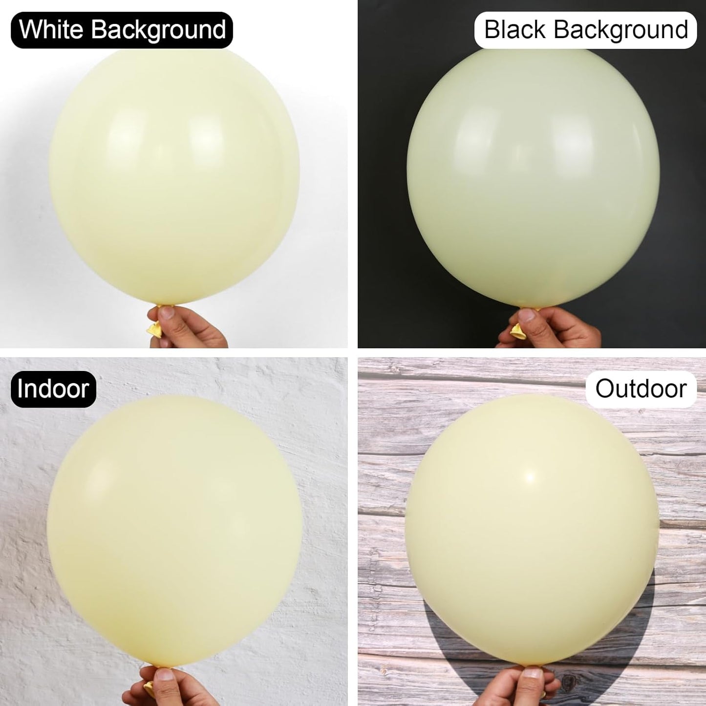 Lemon Yellow Balloons, 150 pcs Different Sizes Pack of 18 Inch 12 Inch 10 Inch 5 Inch Citron Yellow Balloons for Balloon Garland Balloon Arch as Birthday Party Wedding Decorations