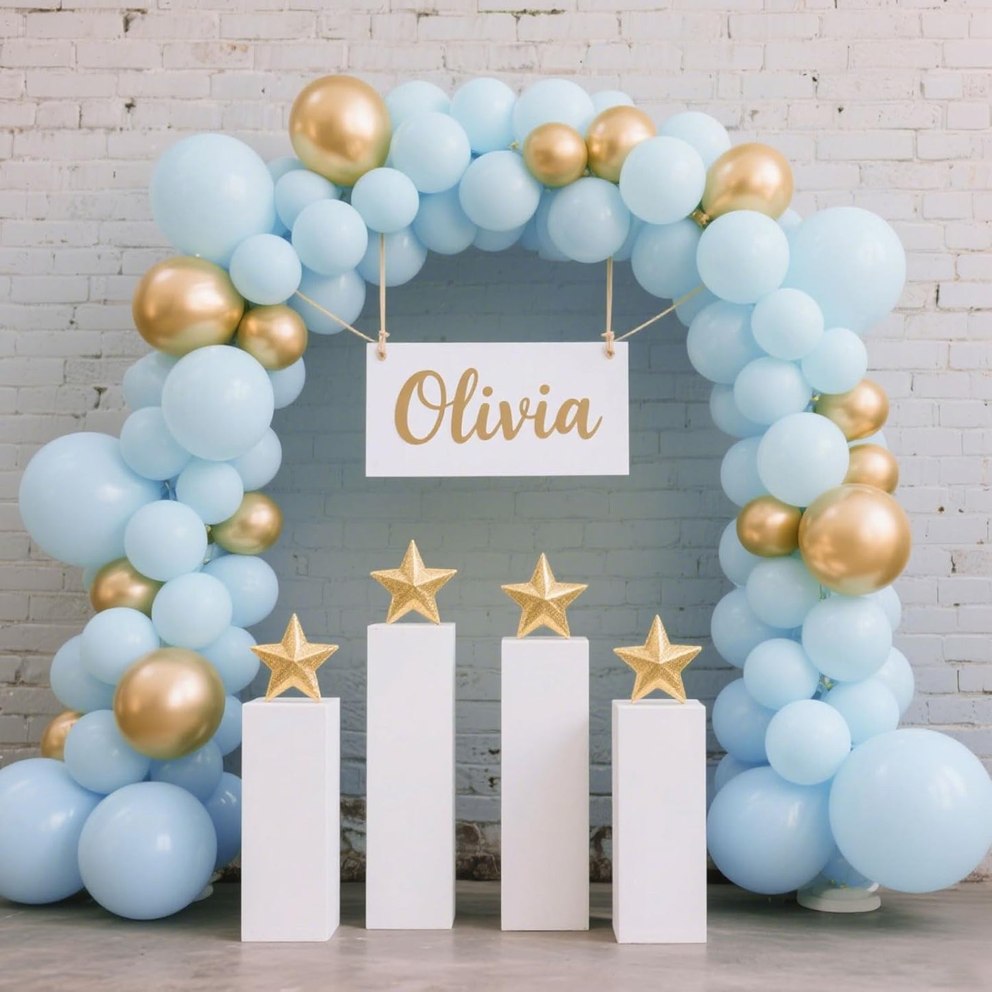 Light Blue Balloon,145pcs Latex Pastel Blue Balloons Arch Kit Different Sizes 18 12 10 5 Inch,Macaron Blue Balloon Garland Arch for Birthday Party Baby Boy Shower 4th of july Memorial Day Decoration
