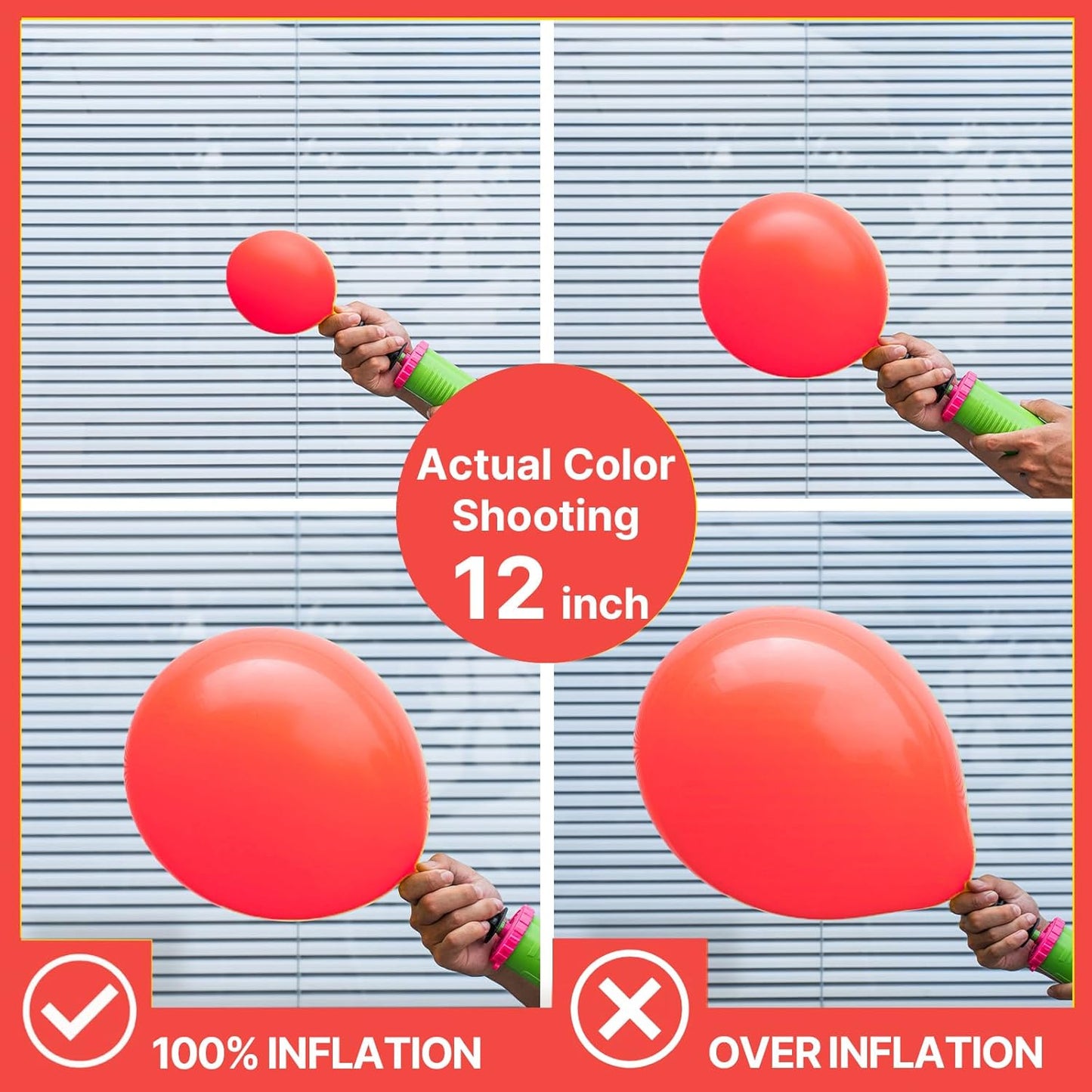 PartyWoo Pearl Red Balloons - 50pcs 12 Inch Balloons for Garland or Arch, Birthday, Wedding & Baby Shower Decorations