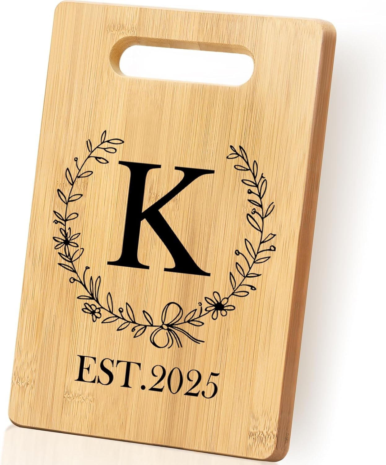 Personalized Cutting Board, Monogrammed Wedding Gift for Couple Newlywed 2025, Initial Birthday Gifts for Women, Gift for Bridal Shower Wedding Shower Engagement Anniversary Housewarming(Letter-K)
