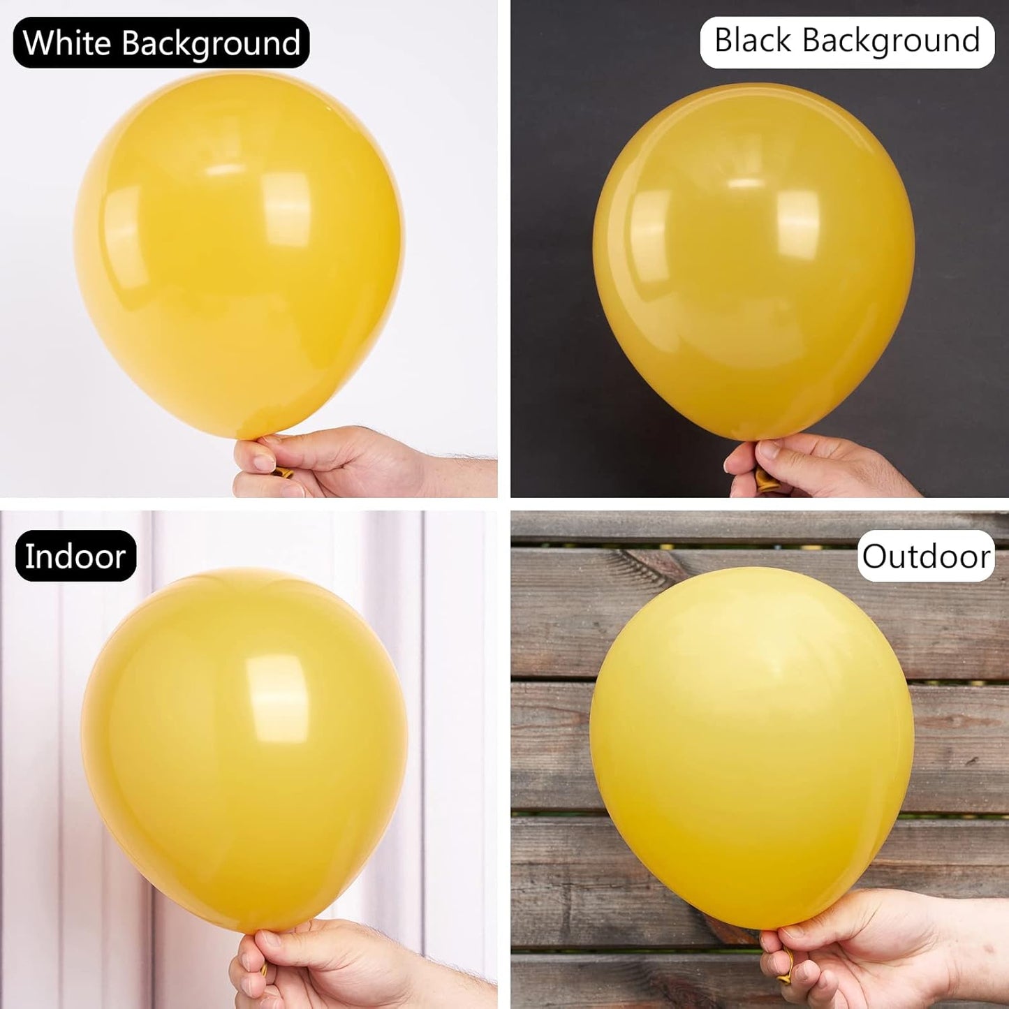 PartyWoo Mustard Yellow Balloons, 50 pcs 12 Inch Boho Yellow Balloons, Dark Yellow Balloons for Balloon Garland or Balloon Arch as Birthday Party Decorations, Baby Shower Decorations, Yellow-F57