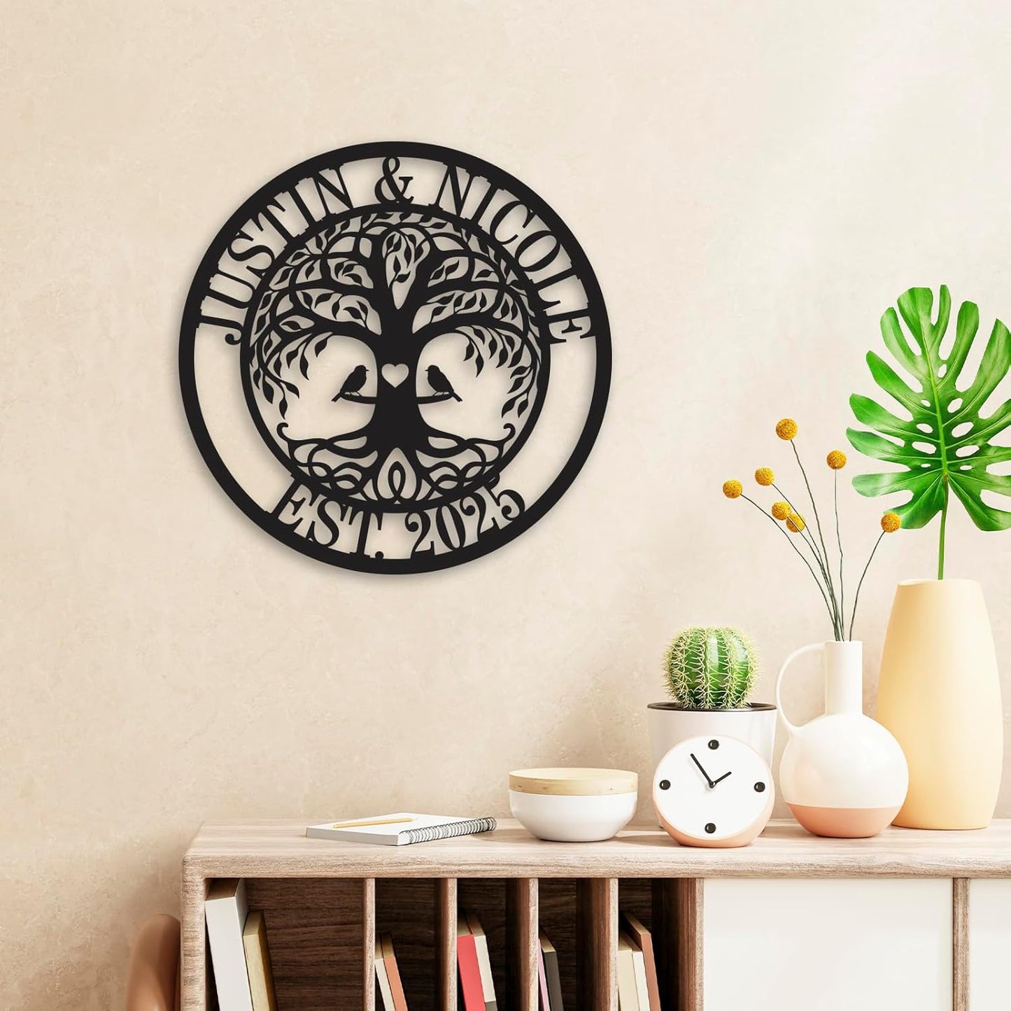 Wedding Gifts for Couples 2025 Last Name Signs for Home Personalized Metal Signs Monogram Wall Decor Anniversary Wedding Gift