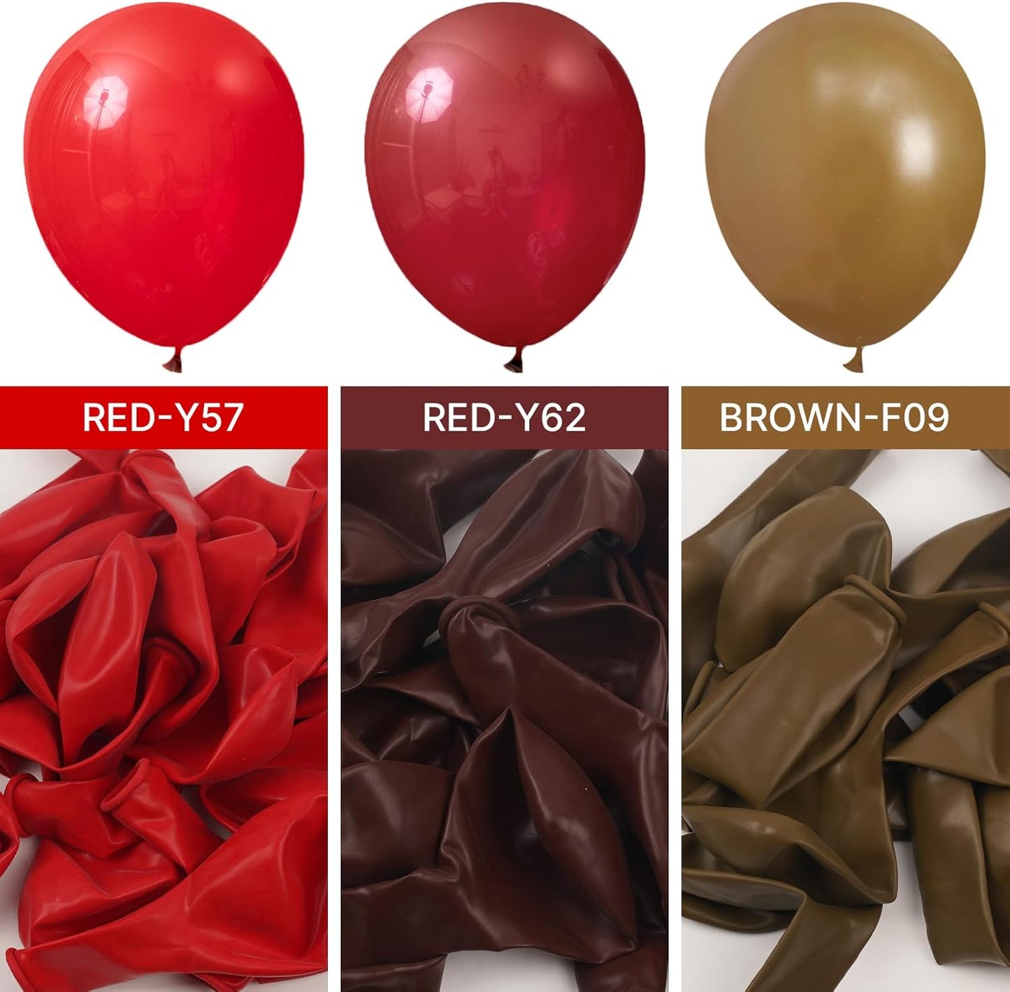 PartyWoo Burgundy Balloons 128 pcs Different Sizes Pack of 18 12 10 5 Inch Dark Red Maroon Fall Balloon Arch Kit Garland for Graduation Thanksgiving Wedding Birthday Party Decorations Red-Y62