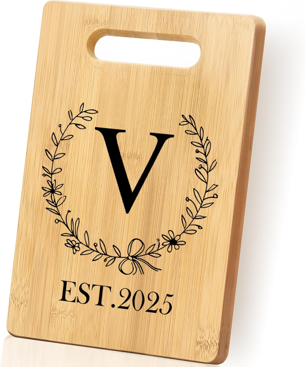 Personalized Cutting Board, Monogrammed Wedding Gift for Couple Newlywed 2025, Initial Birthday Gifts for Women, Gift for Bridal Shower Wedding Shower Engagement Anniversary Housewarming(Letter-V)