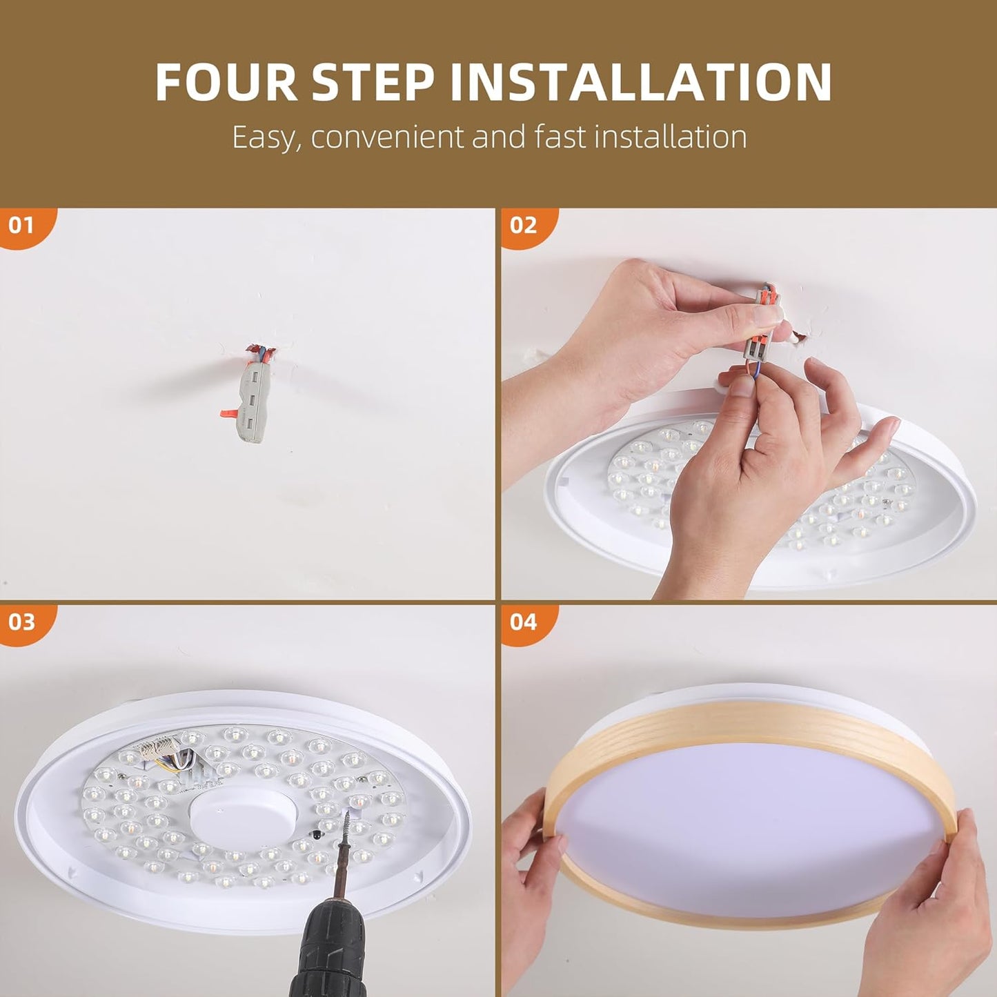 HOREVO Dimmable LED Flush Mount Ceiling Light Fixtur with Bluetooth Speaker & RGB Color Changing Light,24W 2700k-6500K, Modern Ceiling lamp with Remote Control for Living Room Bedroom Kitchen Dining‌