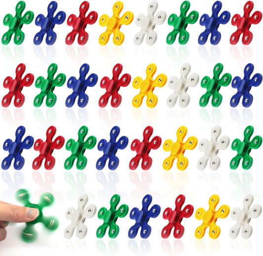 (30 Pack) SoulLife High-Speed Quiet Fidget Spinners Toys, Bulk Basket Stuffers, Stress Relief and Anxiety Sensory Fidget Toys Bulk, Birthday Return Gifts Party Favors Classroom Prizes for Kids