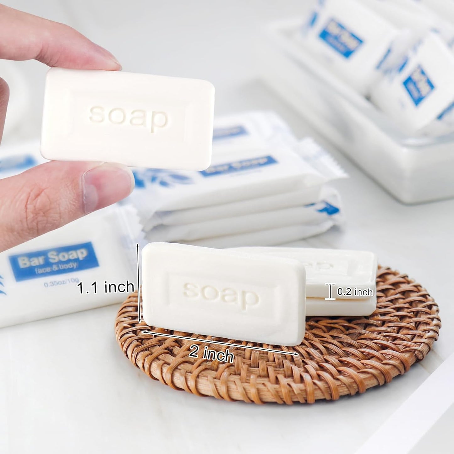 Mini Soap Bars Bulk Individually Wrapped Bulk Bar Soap 0.35oz Travel Soap Small Hotel Soaps Toiletries for Hotel Bathroom Camp RV (25)