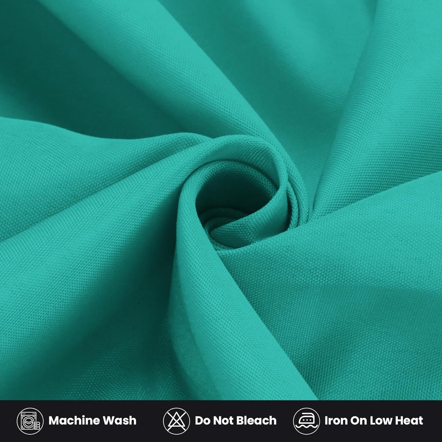 Ascoza 2 Pack Fitted Tablecloth for 6 Foot Rectangle 72 x 30 Inch Turquoise Table Covers Water Resistant Polyester Cloth for Folding, Parties,Display, Trade Show (Turquoise)