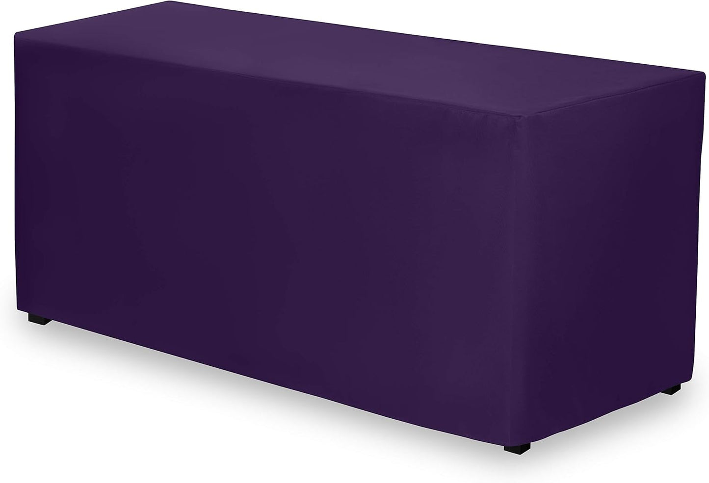 Gee Di Moda Fitted Tablecloth - 72 x 30 Inch Purple Fitted Table Cloth for 6 Foot Rectangle Table - Heavy Duty Washable Fabric - for 6 Ft Buffet Table Holiday Party Dinner Wedding & Trade Show