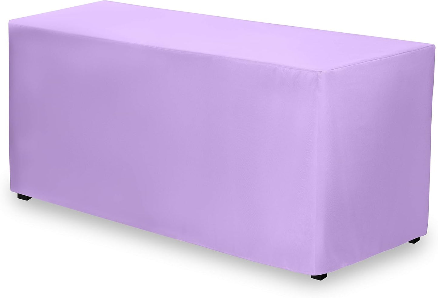 Gee Di Moda Fitted Tablecloth - 72 x 30 Inch Lavender Fitted Table Cloth for 6 Foot Rectangle Table - Heavy Duty Washable Fabric - for 6 Ft Buffet Table Holiday Party Dinner Wedding & Trade Show