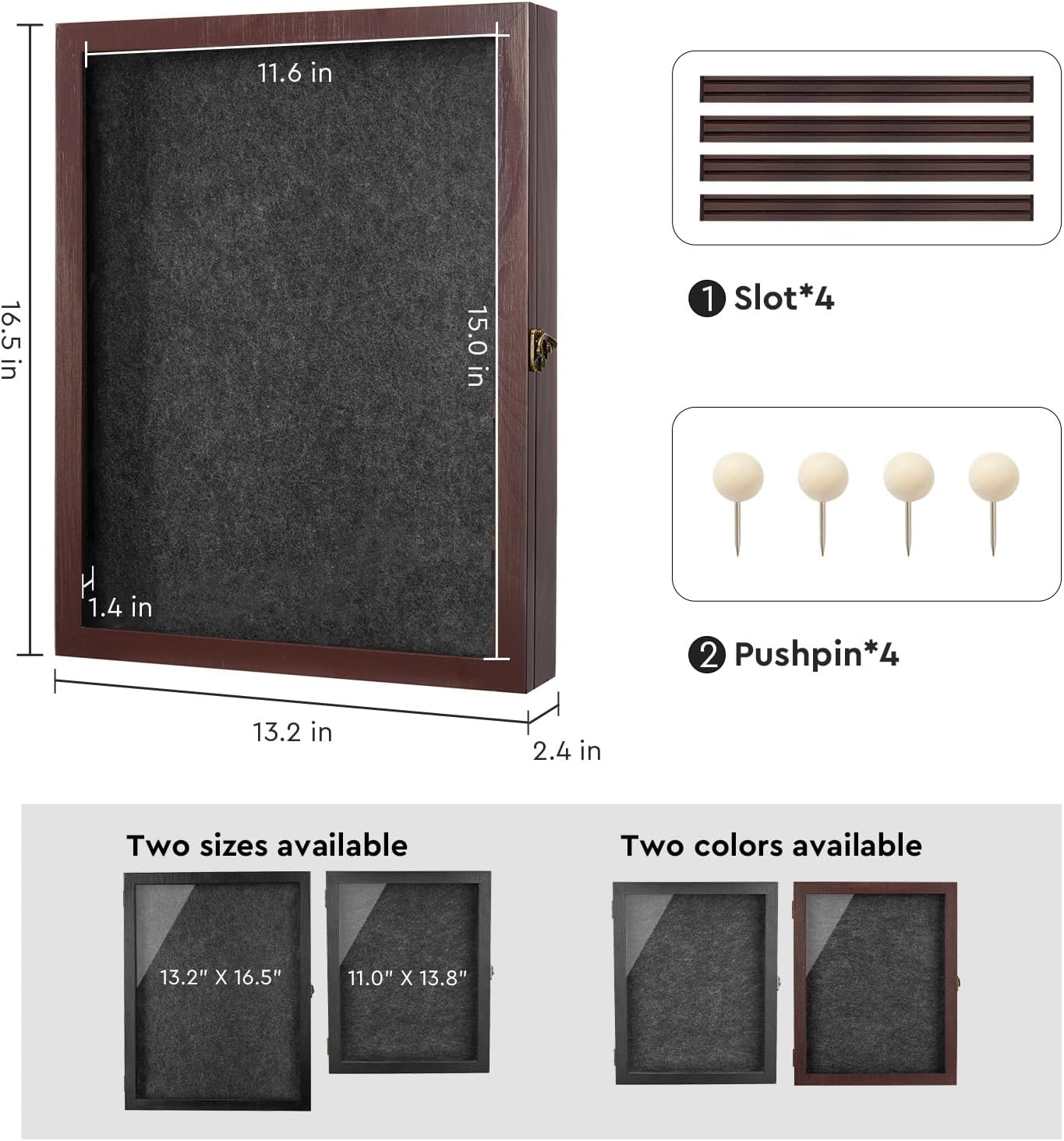 13X17 Large Jersey Frame Display Case, Shadow Box Frame with Slot for Graduation/Pet/Medal/Coin/Wedding Keepsakes, Anniversary/Birthday/Bridal Shower/Engagement/Wedding Registry/House Warming Gifts