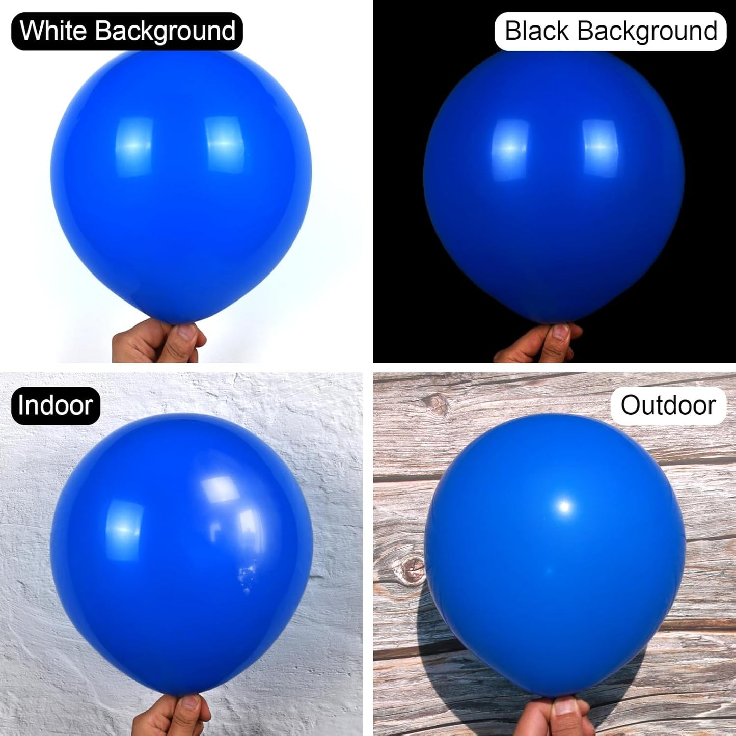 Royal Blue Balloons, 150 pcs Different Sizes Pack of 18 Inch 12 Inch 10 Inch 5 Inch Dark Blue Balloons for Balloon Garland Balloon Arch as Birthday Party Wedding Decorations