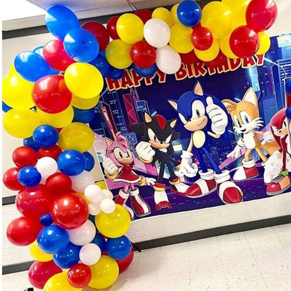 300 Pack Blue Red and Yellow Balloons - 5 Inch Mini Blue Red Yellow Latex Small Balloons - 100 of Each Colors for Party Balloons Arch Wreath Assorted Colors Decorations