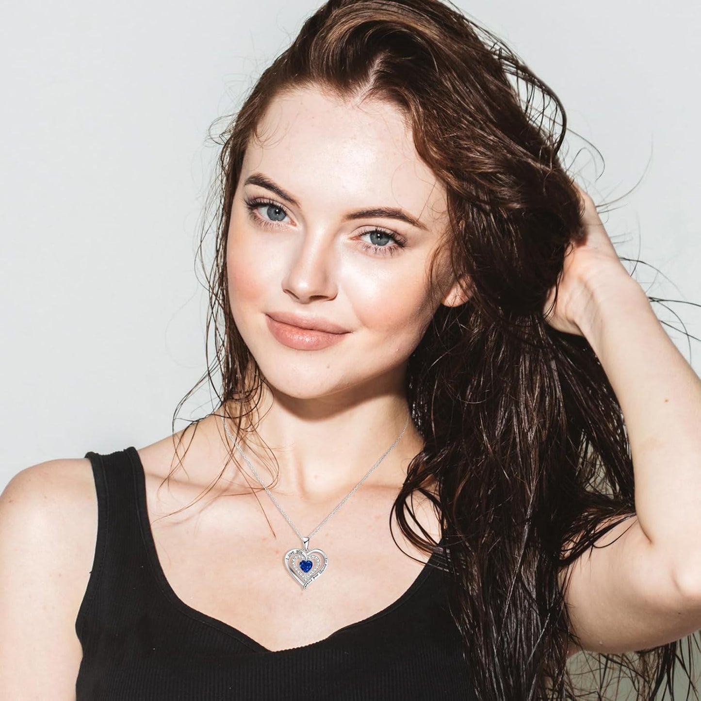 REDBEE Necklaces for Women Birthstone Heart Necklace Jewelry for Wife Girlfriend Woman Necklace