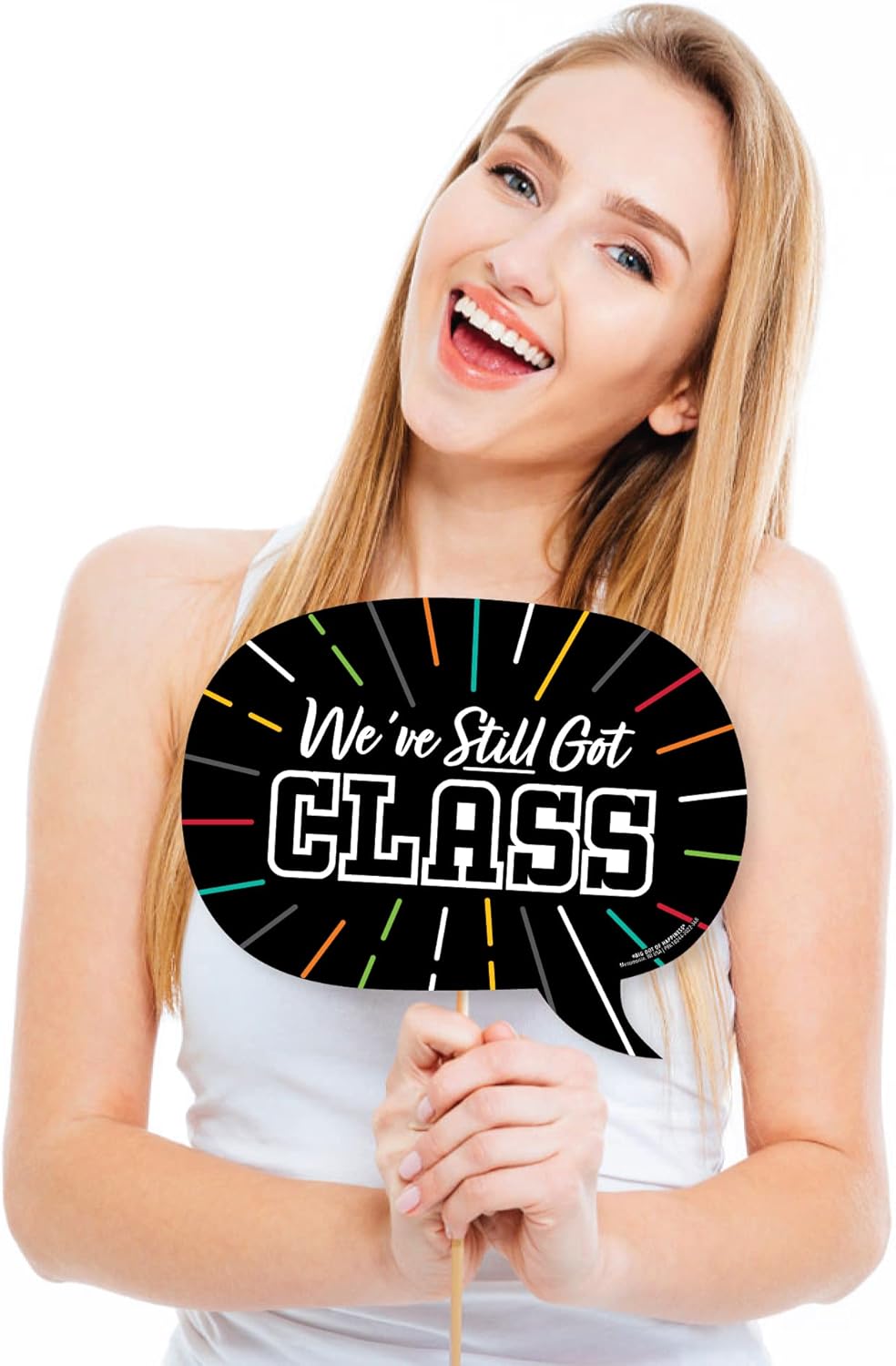 Big Dot of Happiness Funny Still Got Class - High School Reunion Party Photo Booth Props Kit - 10 Piece