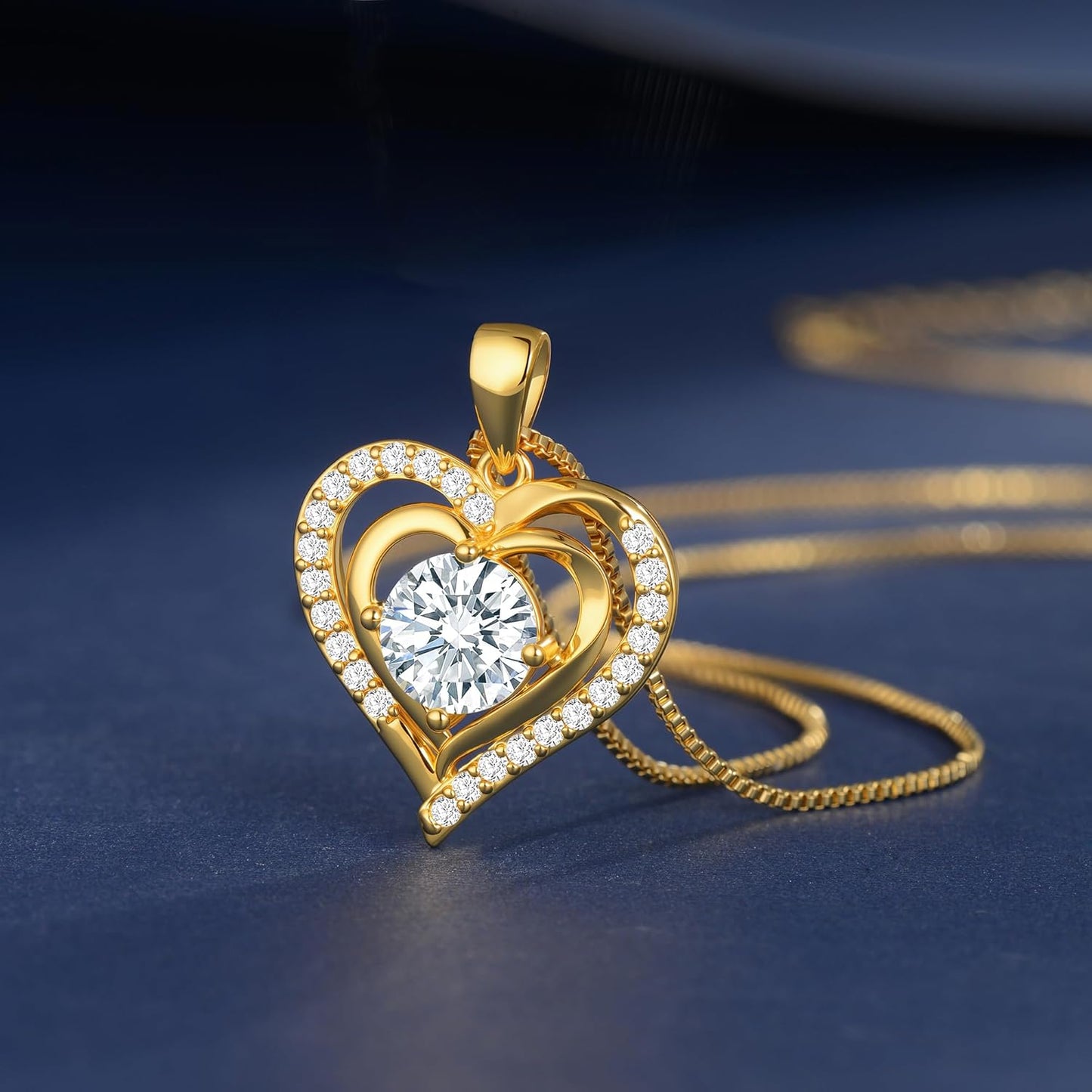 Moissanite Heart Necklace for Women Birthday Gifts for Wife S925 Sterling Silver Jewelry for Christmas Anniversary Valentine Birthday Gift for Her Girlfriend Mom