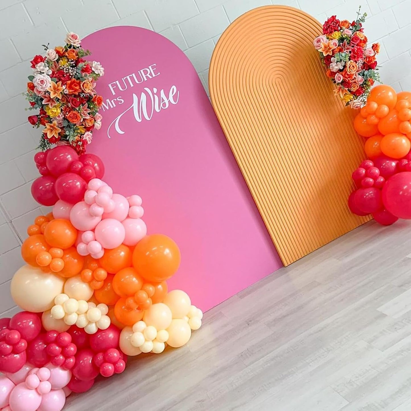 Pink and Orange Balloons, 60 Pcs Hot Pink Orange Balloons, 12 Inch Latex Balloon for Birthday Bridal Shower Wedding Engagement Thanksgiving Summer Party Decoration Supplies