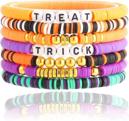 Friendship Bracelets Trendy Heishi Clay Bead Bracelets Stack Gold Beaded Stretch Bracelets for Women Boho Stackable Bracelets Bulk Cute Preppy Jewelry