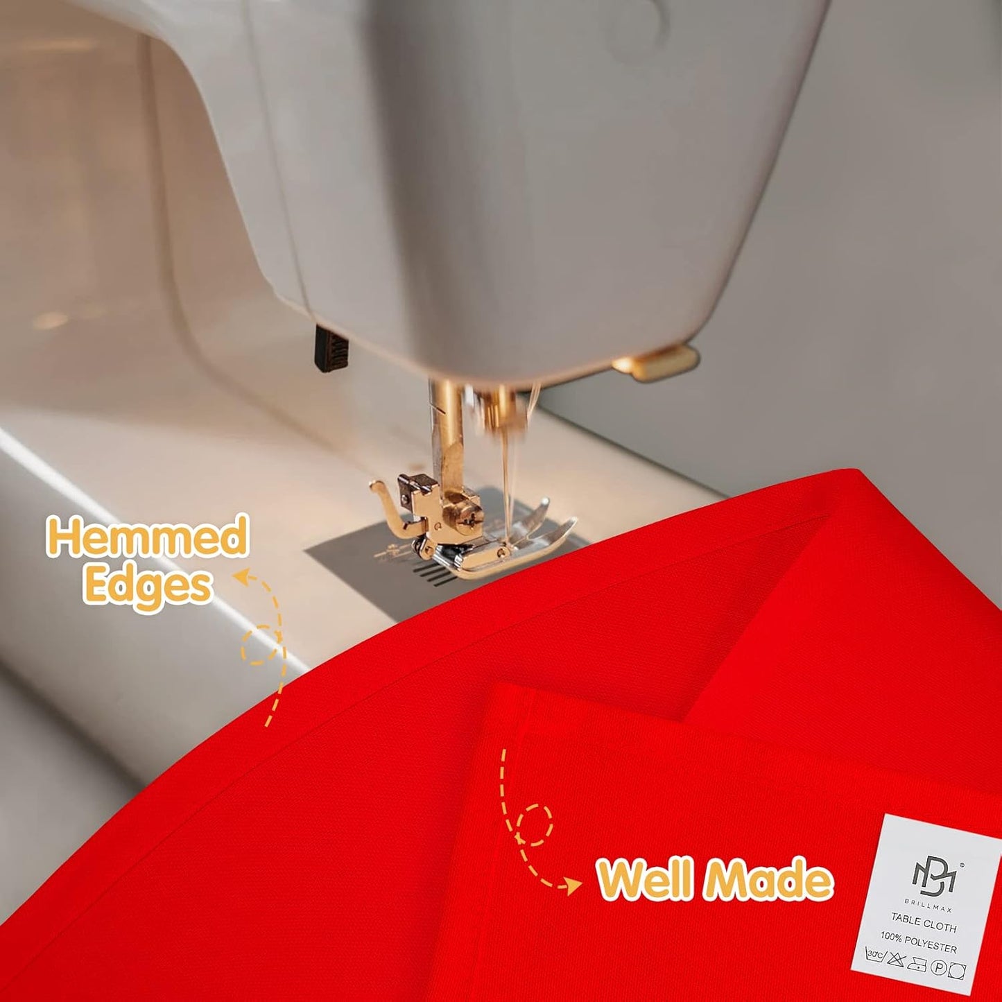 BRILLMAX 10 Pack Red Tablecloths for 6 Foot Rectangle Tables 60 x 102 Inch - 6ft Rectangular Bulk Linen Polyester Fabric Washable Cloth Cover for Wedding Reception Banquet Birthday Party