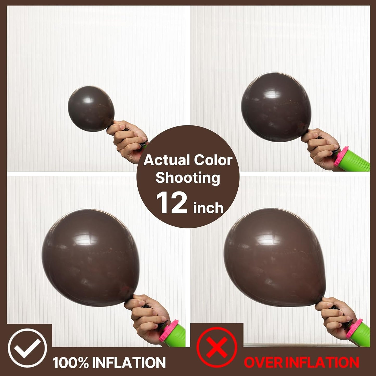 PartyWoo Dark Brown Balloons 50 pcs 12 Inch Brown Boho Neutral Coffee Latex Helium Balloons for Wedding Baby Shower Gender Reveal Graduation Safari Woodland Birthday Party Decorations Brown-F20