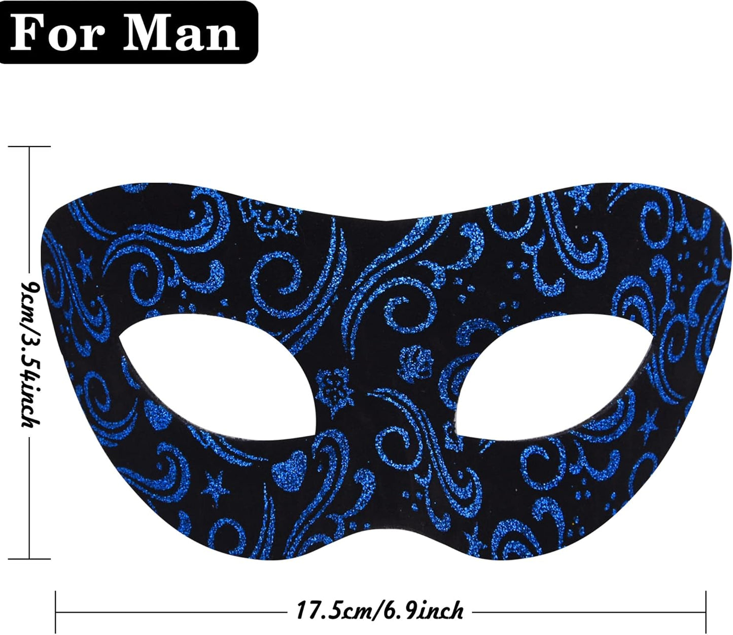 SIQUK Couple Masquerade Masks Metal Venetian Party Mask Halloween Costume Mask Mardi Gras Mask for Couples Women and Men