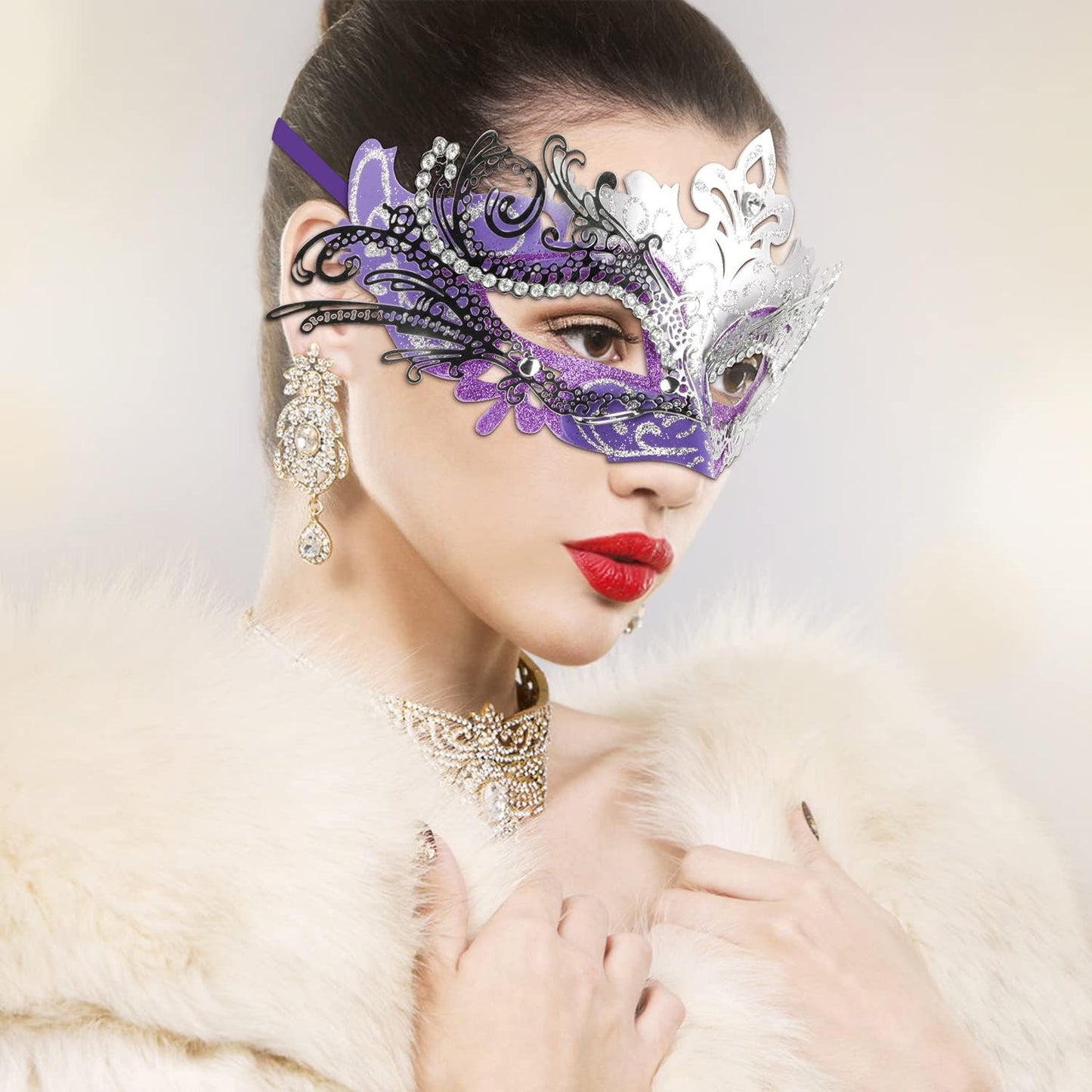 Coddsmz Couple Masquerade Mask Set - Venetian & Mardi Gras Mask for Women & Men