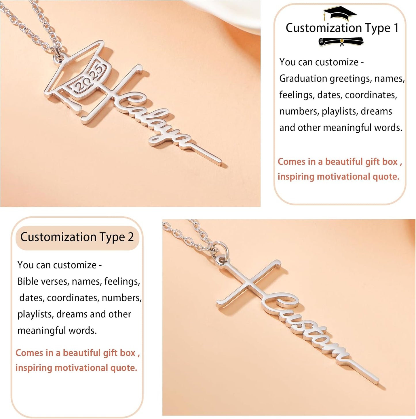 Lcherry Faith Cross Pendant Necklace for Women Religious Christian Jewelry Mother's Day Gifts for Women