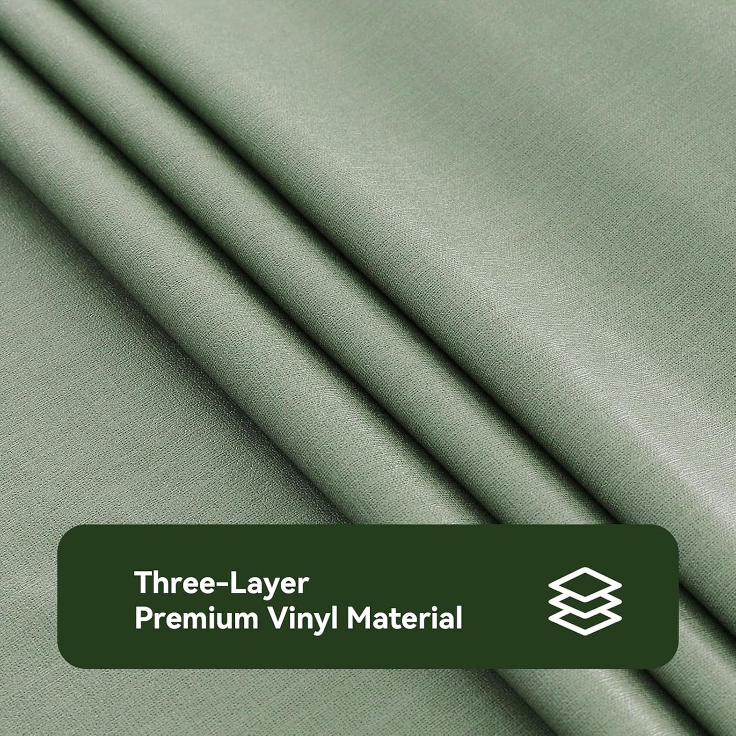 Romanstile 100% Waterproof PVC Tablecloth Rectangle, Oil Spill Proof Stain Resistant Vinyl Table Cloth, Wipe Clean Plastic Table Covers for Kitchen/Dining/Parties - 54 x 78 Inch, Sage Green