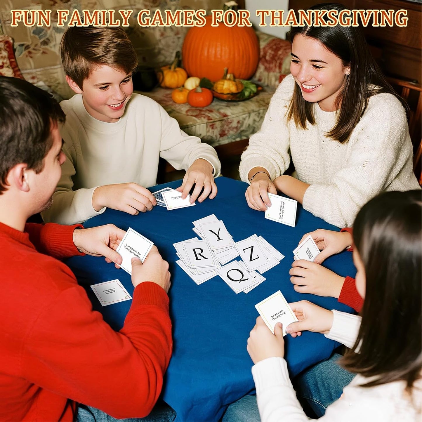 Sosation Thanksgiving Trivia Games Sets Family Party Cards Against Thanksgiving Categories Party Game Happy Fall Harvest Board Game Turkey Dinner Activity for Adults Holiday Group