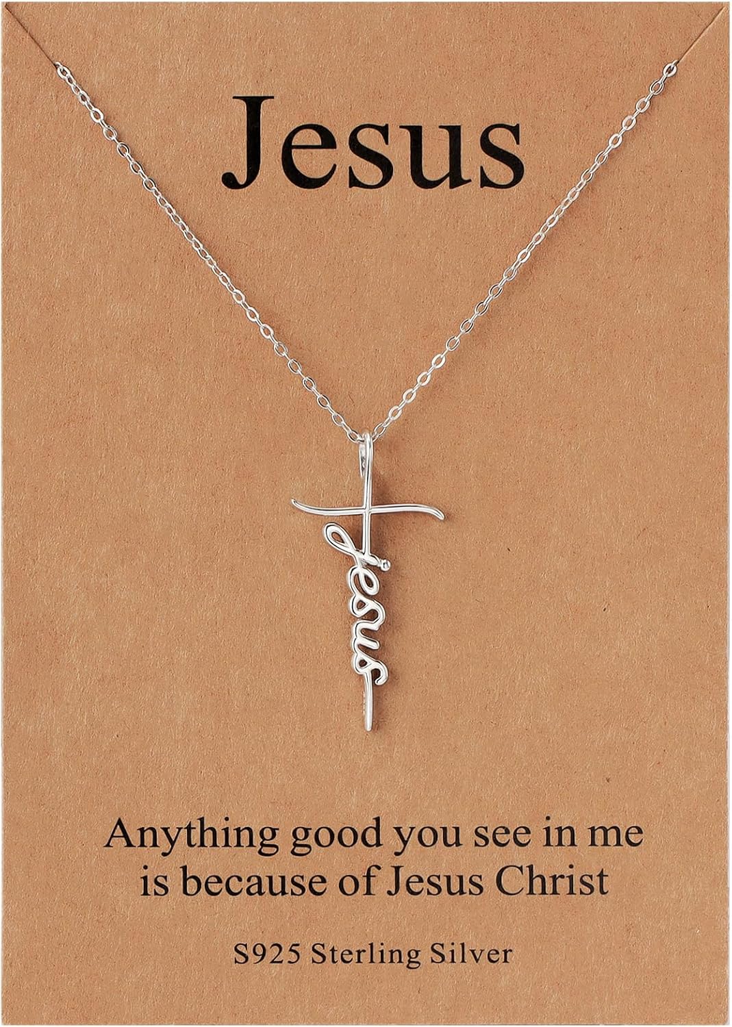 Lcherry Faith Cross Pendant Necklace for Women Religious Christian Jewelry Mother's Day Gifts for Women