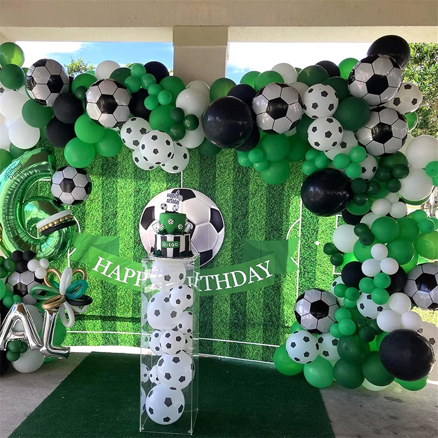 8Pcs Soccer Party Balloons, 18Inch Soccer Foil Balloons Football Shape Mylar Foil Balloons Decor for Men Kids Boys Soccer Ball Fans Sport Game Theme Birthday Party Decorations Supplies