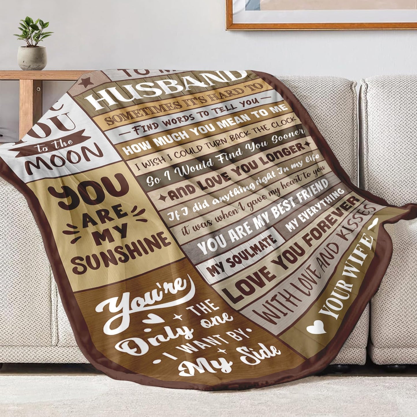 Gifts for Husband from Wife - Birthday Gifts for Husband - Anniversary Wedding Gift for Men - Christmas Valentines Day Gift for Him - Best Husband's Ever Present - to My Man Blanket 60"x80"