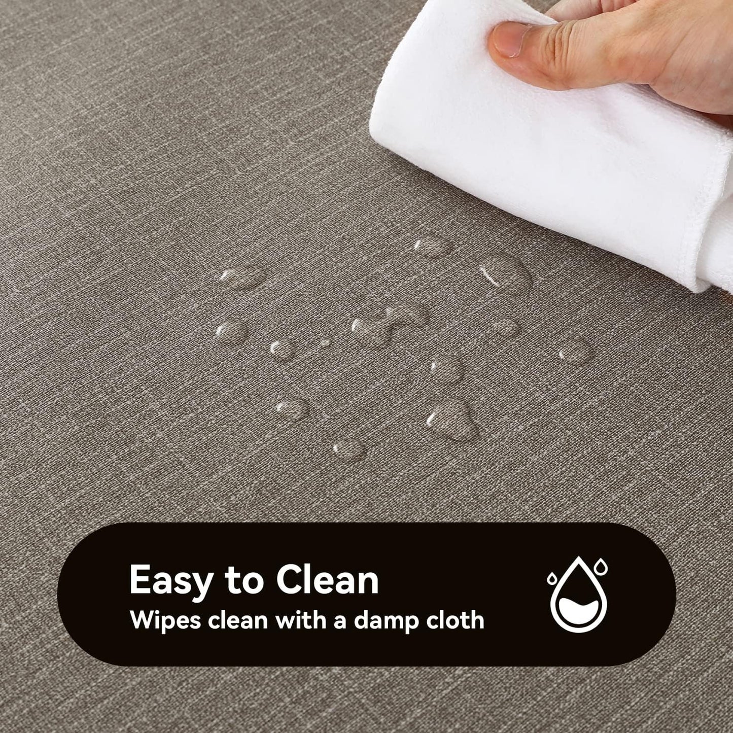 Romanstile 100% Waterproof PVC Tablecloth, Rectangle Oil Spill Proof Stain Resistant Vinyl Table Cloth, Wipe Clean Plastic Table Covers for Kitchen/Dining/Parties - 60 x 102 Inch, Brown