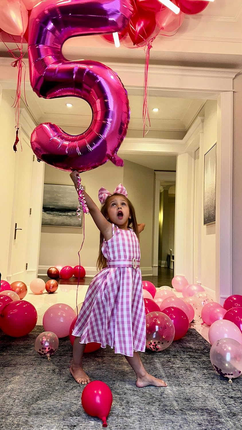 Hot Pink Number 50 Balloon 40 inch, 50 Number Balloons, 50th Birthday Decorations, 50 Year Old Women Hot Pink Party Supplies